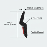 Car Door Seal Strip Waterproof for Trunk, DIY Car Weatherproofing, EPDM Z-Shaped Door Seal, Flexible - Image 5