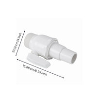 Water Movement Valve Lever Handle Threaded Socket Valve White