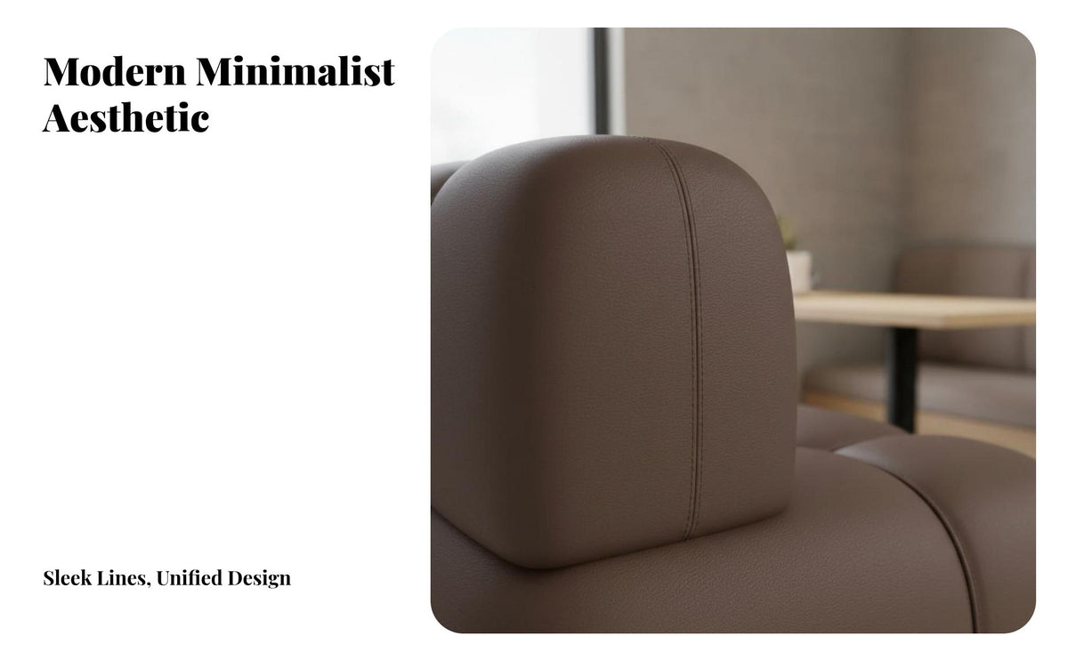 Adaptable Design Upholstered Banquette Sofa Comfortable Upholstery Armchair-Less Settee Modern aesthetic Booth Seating Space-Saving for Business Owners, Restaurant Managers, Interior Designers