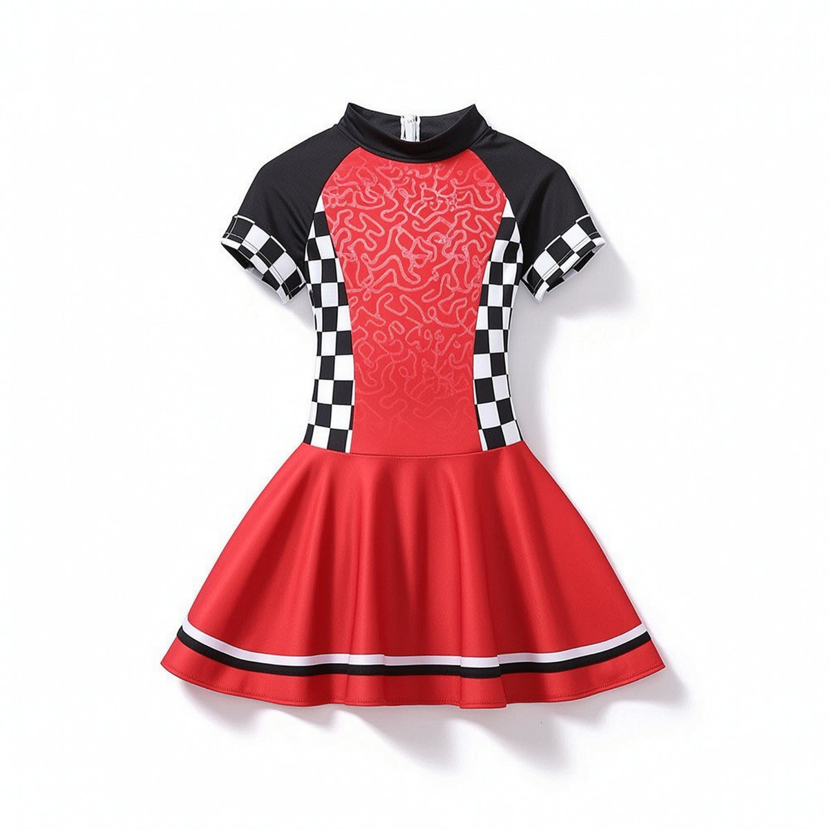Dress Zipper Closure Costume Flared Costume Dress for Girls, Kids, Halloween