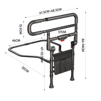 Folding Bed Rail Easy to Install Bed Assist Bar Stable Support for Night Use