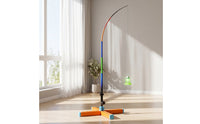 Adjustable Solo Badminton Training Device Versatile Badminton Practice Device with Elastic Pole Portable Outdoor for Beginners