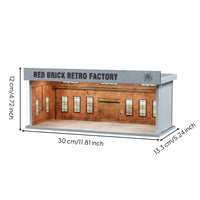 Lighted Model Car Display Box Dustproof LED Workshop Display Case Dust-Resistant 1:64 Scale Garage Diorama for Hobbyists, Office Desk, Man Cave