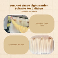 Adjustable car window sun shield