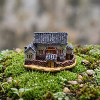 Miniature Cottage Weathered Ornament Detailed for Collectors