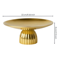 Round Cake Stand Elegant Cake Stand with Pedestal Low-Profile Pedestal Serving Tray for Tabletop, Wedding