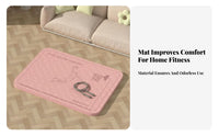 Noise Reduction Thick Exercise Mat Thickened Jump Rope Mat Widened Design for Apartment Dwellers, Beginners, Home Gym, Pilates, Living Room
