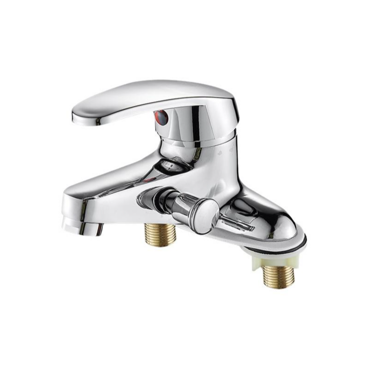 Wall-mounted brass faucet, sprayer.
