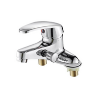 Wall-mounted brass faucet, sprayer.