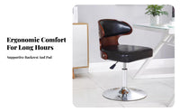 Armless Rolling Chair Adjustable Height Household Furniture 360-Degree rotate