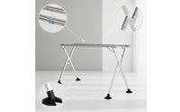 Double-Rod Clothes Drying Rack Freestanding Clothing Drying Rack Wind-Resistant Space-Saving for Balcony, Patio