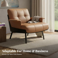 Semi-Circularrear Armchair Italian Inspired Design Accent Chair designer-inspired Plush Cushioning for Adults