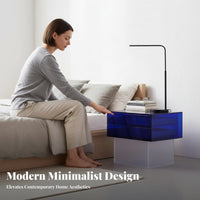 Floating Acrylic Drawer Space-Saving Floating Cubby Shelf Minimalist aesthetic