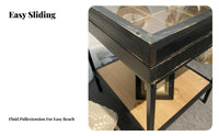 Sliding Top Storage Box Vintage Design Side Table Multi-Functional for Balcony