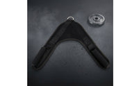 V-Shaped Pulldown Handle Nylon Gym Pull Strap Metal Attachment Loop Cable Exercise Strap Black