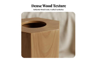 Hexagonal Wood Block Table Japanese Minimalist Design Stool No Assembly Required Multifunctional for Interior Designers, Adults