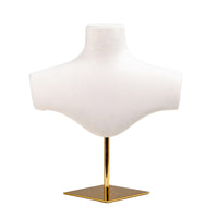 Suede Necklace Display Stand with Neck Form