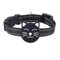 Long-Lasting Tracker Collar with Holder Adjustable Collar with Tracker Holder Striped Slimline for Cats, Outdoor Tracking, Daily Wear