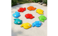 9 Pieces Aquatic Stepping Stone Textured Stepping Stone with Anti-Slip Strips Toy Molded Toys Motor Skills for Children