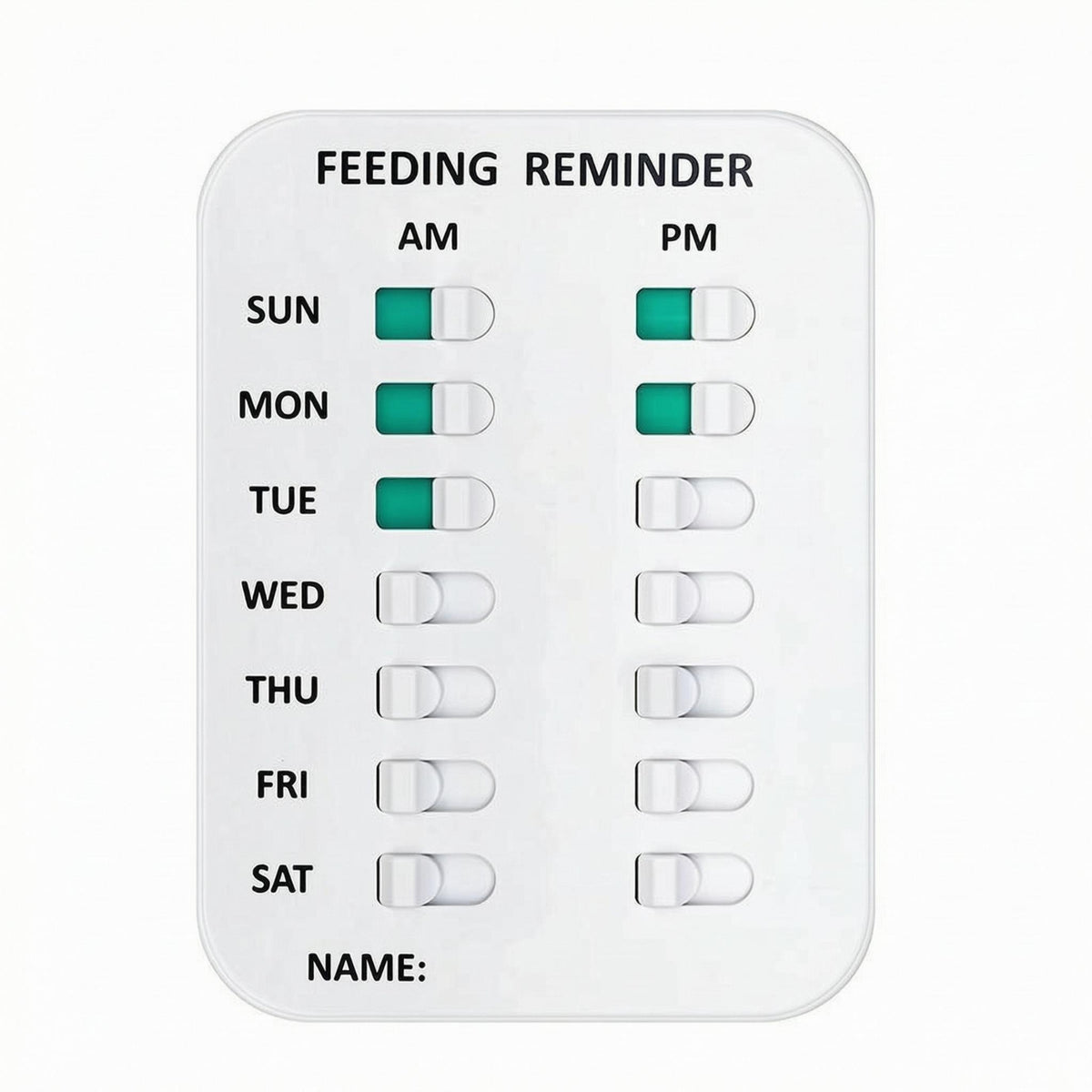 Pet Feeding Tracker Printed Layout Pet Food Chart White