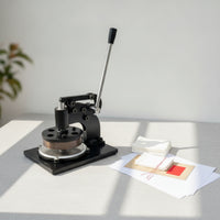 Manual Sample Cutter with Backing Pads Compact Disc Sample Cutter Bench-Top Cutting Tool for Technicians, Material Testing