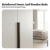 3-Door stand-alonestanding Closet Modern Simple Design 3-Door Wardrobe with Drawers Large Capacity Armoire for Apartment Dwellers, Homeowners, changing area