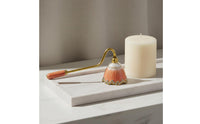 Long Handle Candle Wick Smotherer Elegant Design Vintage Enamel Candle Wick Smotherer Dome Shaped Wick Extinguishing Tool