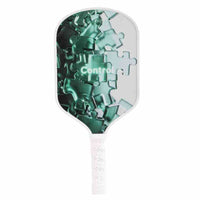 Black Edge Guard Carbon Fiber Pickleball Paddle Graphic Design Sports Equipment