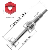 1/14 Scale Car Drive Shaft Easy Installation CVD Drive Shaft RC Car Upgrade Axle for Rough Terrain, Bashing