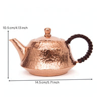 Copper Teapot Compact Tea Pot with Handle Traditional for Collectors