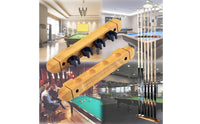 4 Hole Billiard Cue Rack Solid Wood Wooden Pool Holder Space Saving Sports Storage for Bar