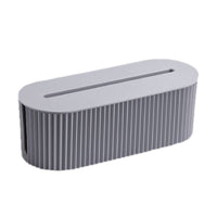 Ribbed Surface Long Rounded Shape Power Strip Box Cable Management Box