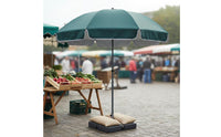 Sun Protection Commercial Stall Umbrella Weather Resistant Large Outdoor Sunshade Heavy Duty Garden Sunshade for Street Vendors, Business Owners, Patio, Restaurant Terrace