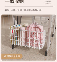 学生教室书包置物架桌下小挂篮收纳箱学生教室用课桌书桌收纳书箱