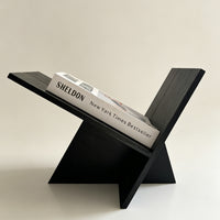 Modern Minimalist Wooden Bookshelf for Study, Magazine Rack, Desktop Support Bookend, Decorative Item for Model Rooms, Simple Display