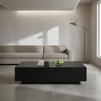 Rectangular Coffee Table Ready-to-Assemble Low Coffee Table Compact