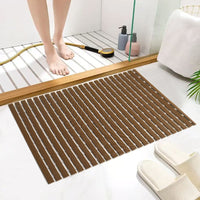 Bathroom Shower Non-slip Mat, Hollowed, Square, PVC, Japanese Style