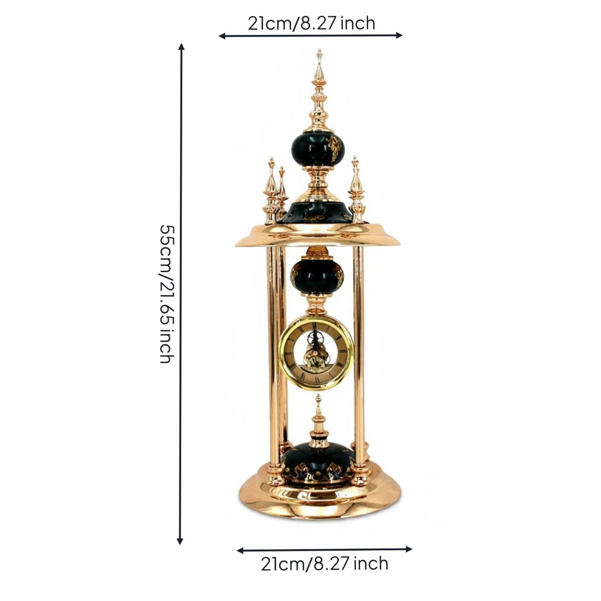 Luxury Table Clock Non-Ticking Nordic Style Clock Vintage Style Home Decor