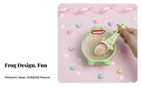 Frog Bowl Creative Design Ceramic Frog Bowl Great Gift Idea Quirky Animal Dinnerware for Women, Kids, Birthday, Breakfast