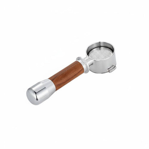 Coffee Machine Handle Espresso Portafilter Open-bottom Structure Solid Wood Handle Stainless Steel Filter Detachable Feature Visual Extraction Suitable for Home Barista Coffee Enthusiast Coffee Shop