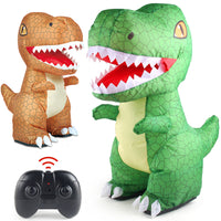 Remote Control Inflatable Dinosaur Toy with Music, One-Key Auto Inflation