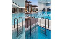 Stainless Steel Pool Ladder No-Embed Pool Ladder with Handrails Non-Slip for Homeowners