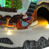 Christmas Lighted Rotating Music House Ornament