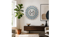 Peacock Wall Clock Luxury Home Decor Easy to Clean for Living Room