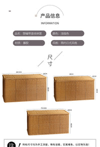 特大号收纳箱仿藤编家用橱柜衣物被子收纳神器玩具储物箱加固