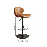 Winged Bar Stool Finish Backrest Bar Chair Footrest Furniture for Tea Shop, Cafe