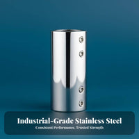 Boat Handrail Connector Boat Rail Connector Handrail Fitting Rust Resistant Round Tube Joiner Mirror Polished