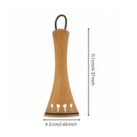 Violin Tailpiece with Tail Cord Solid Wood Violin Tailcord String Instrument Accessory for Music Practice