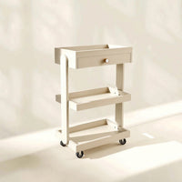 3-Tier Salon Cart with Drawers Wheeled Beauty Salon Cart Mobile Beauty Trolley with Wheels for Beauticians