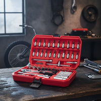 72-Tooth Socket Wrench Set Portable Socket Set with Case Compact Tools Long-Lasting for Roadside Emergencies